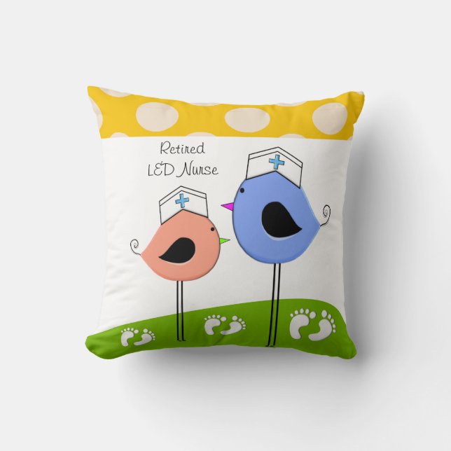 Coussin retiré d'oiseaux d'infirmière de travail (Recto)