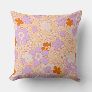 Coussin retour de fleurs des années 60 motif lancer oreill