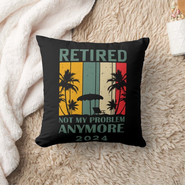 Coussin Retraite drôle personnalisée officiellement à la r (Couverture)