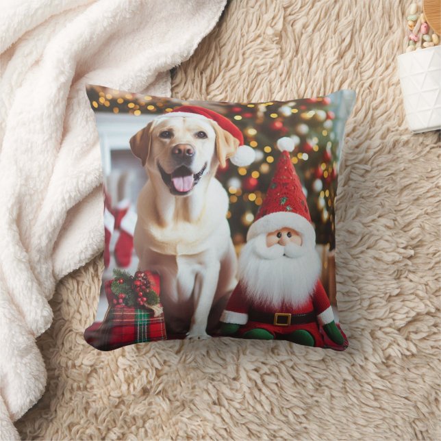 Coussin rétriever de Noël Labrador (Couverture)