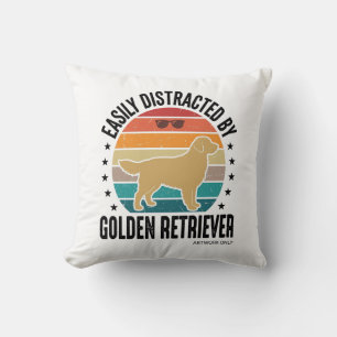 Coussin Retriever doré facilement distrait Chien vintage d