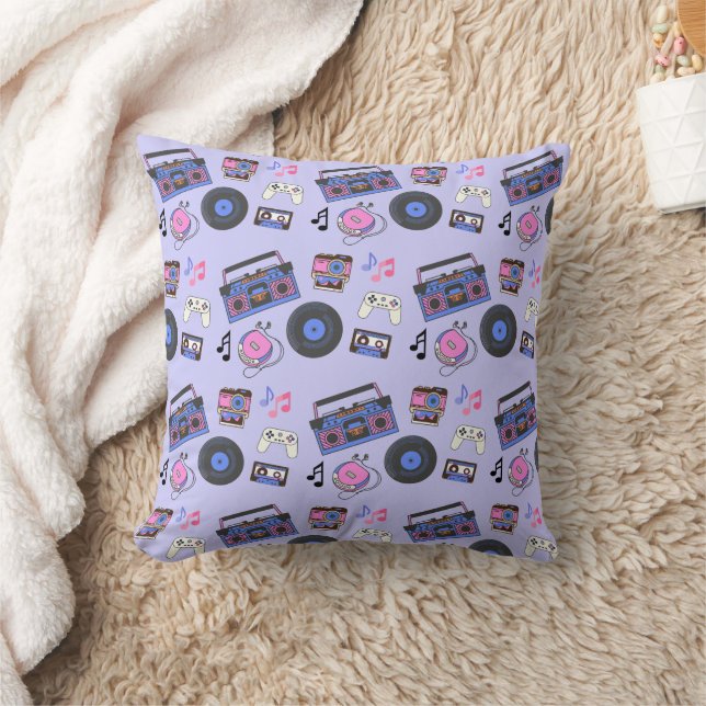 Coussin Retro 1980's Era Music Anniversaire (Couverture)