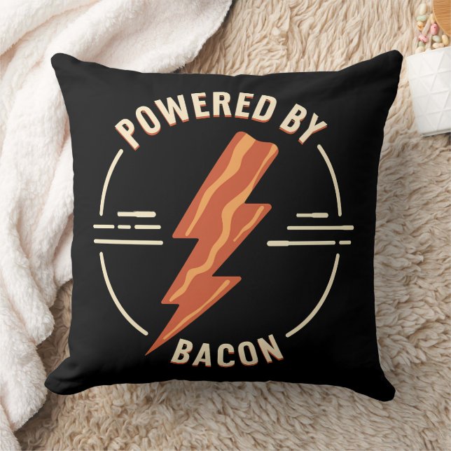 Coussin Retro Bacon Lover Drôle Conception alimentaire ave (Couverture)