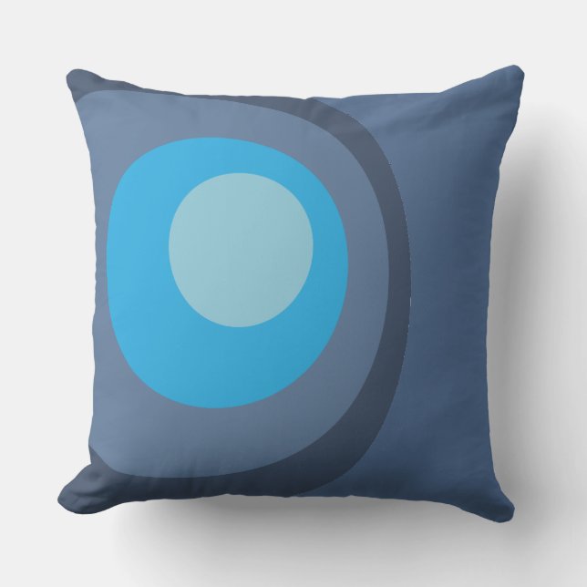 Coussin Retro Blue Circles (Recto)
