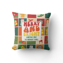 Retro Bold Coloré Nom de famille Noël Fêtes