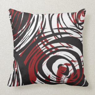 Coussin Rétro carreau de la CONCEPTION 2 EN SPIRALE ROUGES