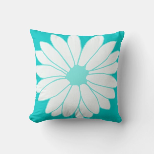 Coussin Rétro carreau de MoJo d'Américain de marguerite de (Recto)