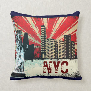 Coussin rétro carreau de New York