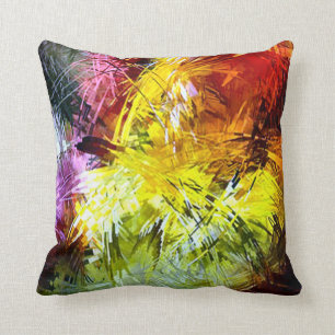 Coussin Rétro carreau de peluche d'abrégé sur peinture