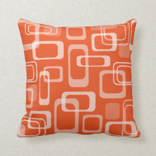Coussin Rétro carreau d'orange de décor de motif de mod