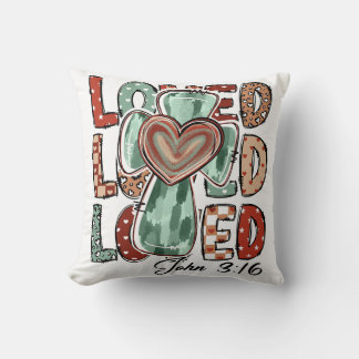Coussin Retro Christian Cross Aimé Jean 3:16