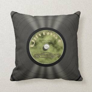 Coussin Rétro disque vinyle