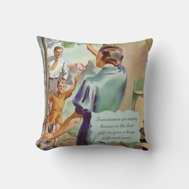 Coussin Rétro femme au foyer (Recto)