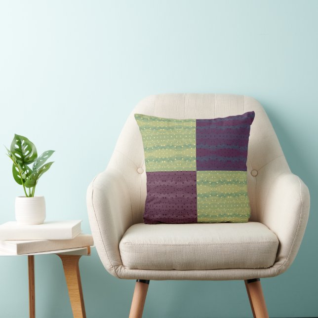 Coussin Retro Floral Patchwork Pattern (Chaise)