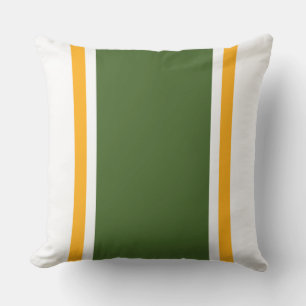 Coussin Retro Forêt Vert Jaune Blancs Vacances