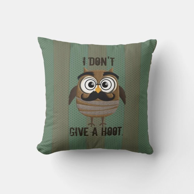 Coussin Rétro hibou vintage (Recto)