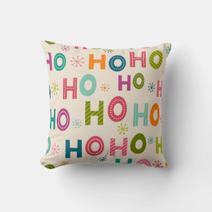 Coussin Retro Ho Ho Ho Christmas Accueil Décor Jeter Oreil