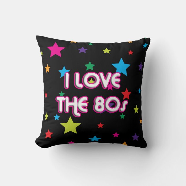 Coussin Rétro I amour de la culture pop les années 80 (Recto)