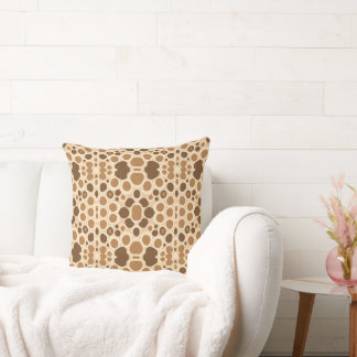 Coussin retro-inspired abstract pattern with soft organic