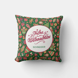 Coussin Rétro Joyeux Noël Personnalisé