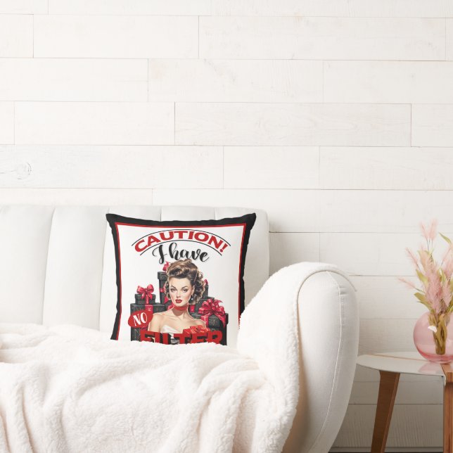 Coussin Retro Noël Pas de filtre Pinceau (Canapé)