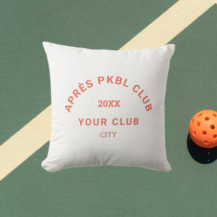 Coussin Rétro Orange Après PKBL Club Crest Pickleball