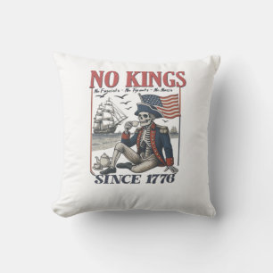 Coussin Rétro Pas de Rois Depuis 1776 Rejetant les Rois Cl