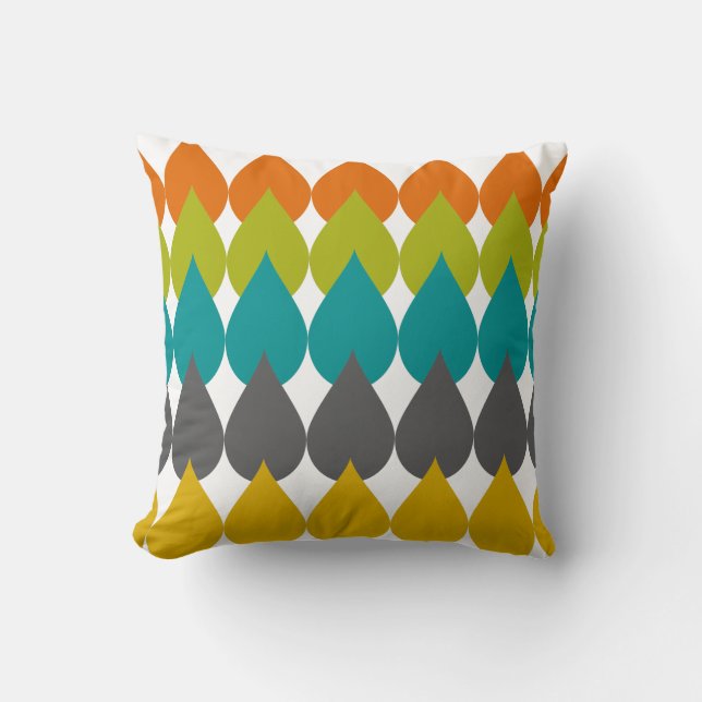 Coussin Rétro Raindrops2 (Recto)