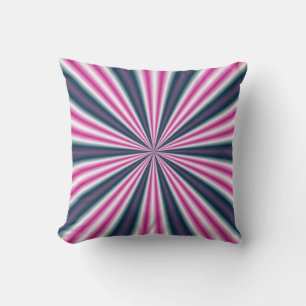 Coussin Retro Stripey Sun Burst Art Abstrait