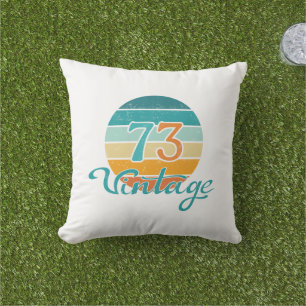 Coussin Retro Sunset 73 Vintage en détresse