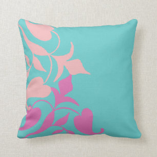 Coussin Rétro vigne rose pourpre moderne sur le carreau
