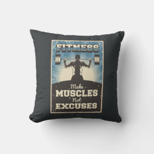 Coussin Retro Vintage Classic Grunge Fitness Moules