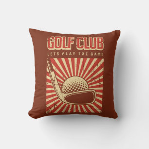 Coussin Retro Vintage Classic Grunge Golf Putt