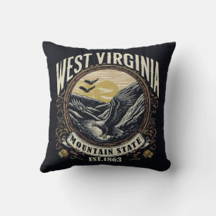 Coussin Retro West Virginia