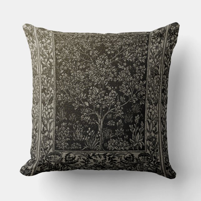Coussin Revamped, William Morris, Arbre de vie, design, ch (Recto)