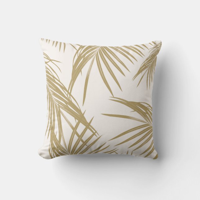 Coussin Rêve des Feuilles de la Palme d'Or #1 #tropical (Recto)
