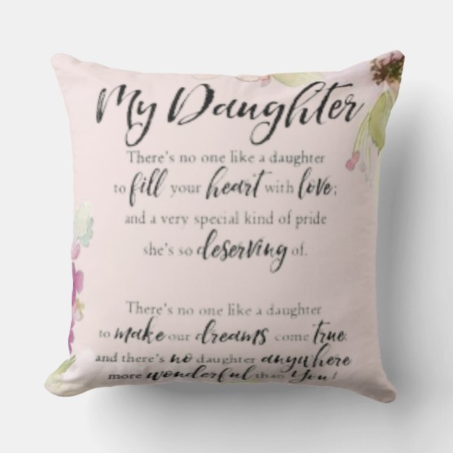 Coussin Rêve floral Jetez l'oreiller pour votre fille (Recto)