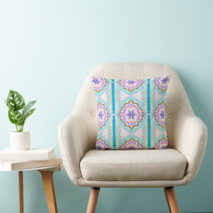 Coussin Rêve Pastel Boho Géométrique Kaléidoscope