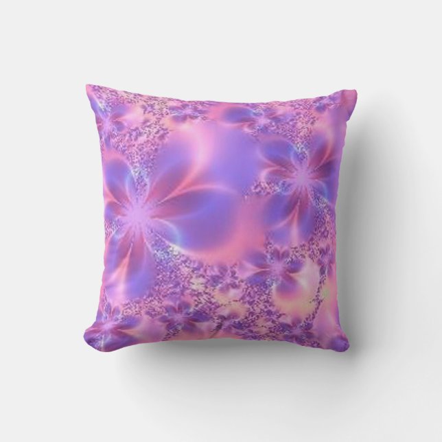 Coussin réversible à fleur fractale (Recto)
