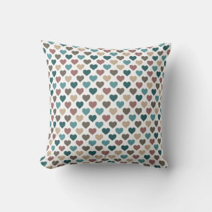 Coussin réversible Coeur/Pointe Polka multicolore
