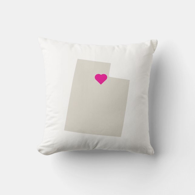 Coussin réversible d'amour de l'état Utah personna (Recto)