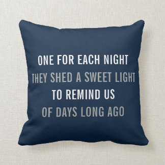 Coussin réversible de décor de jet de Hanoukka -