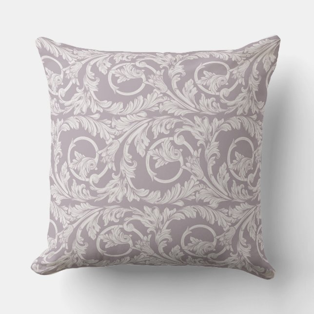 Coussin réversible de la conception de lavande/flo (Recto)