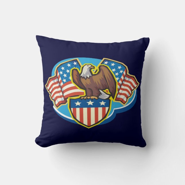 Coussin réversible de l'aigle américain (Recto)