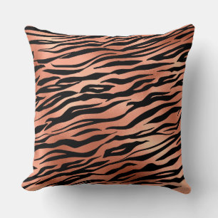 Coussin réversible de tigre orange/Brown