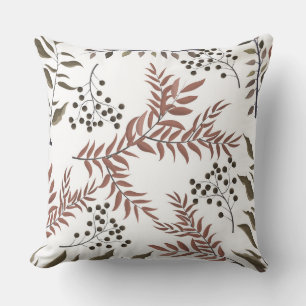 Coussin réversible floral clair marbre tan