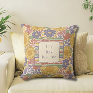 Coussin réversible « Let Joy Bloom »