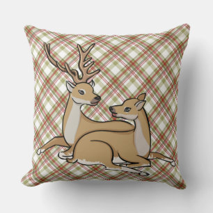 Coussin réversible multi-Plaid Reindeer