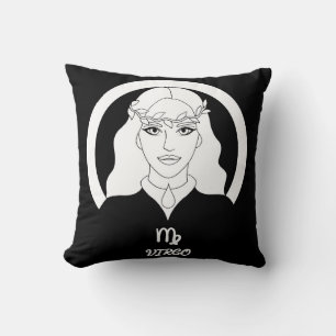 Coussin réversible silhouette de la Vierge