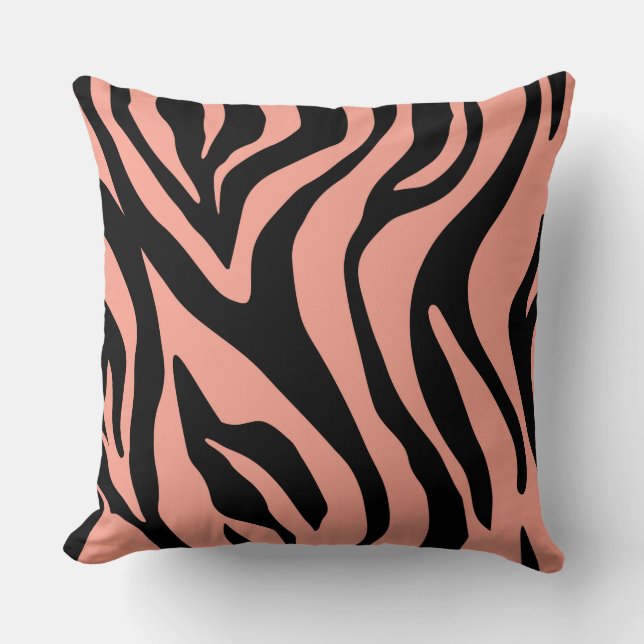 Coussin réversible Tigre beige Orangeade/Tan (Recto)